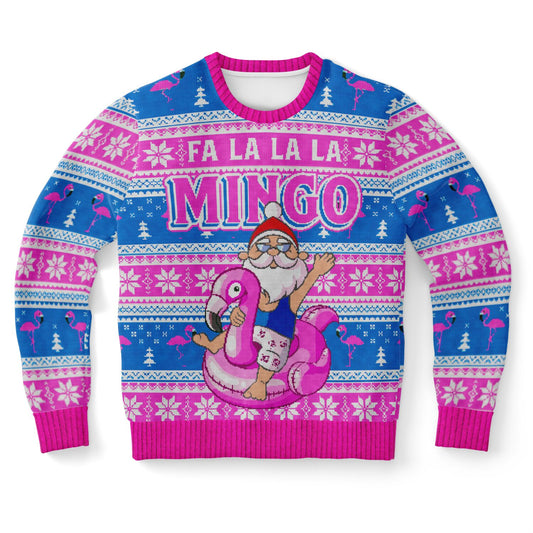 Fa La La La Mingo Flamingo Ugly Christmas Sweater