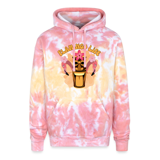 Flamingo Life® Adult Tie Dye Hoodie - funnel cake