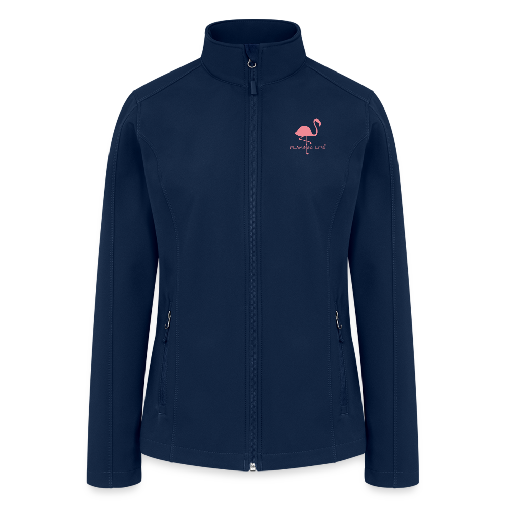 Flamingo Life® Women’s Soft Shell Jacket - navy