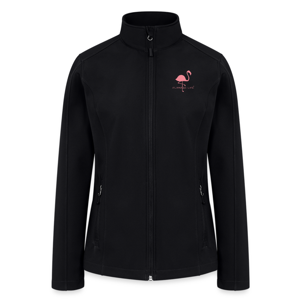 Flamingo Life® Women’s Soft Shell Jacket - black