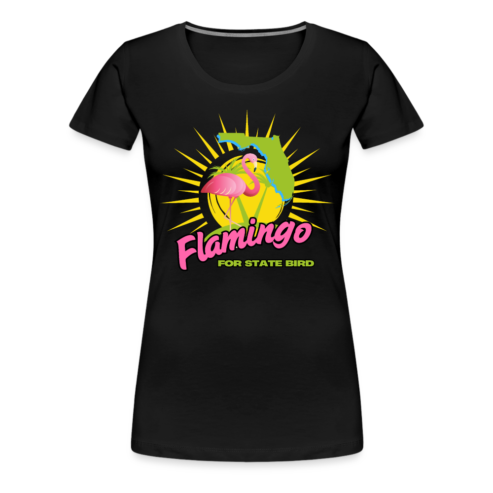 Flamingo for State Bird Women’s Premium T-Shirt - black