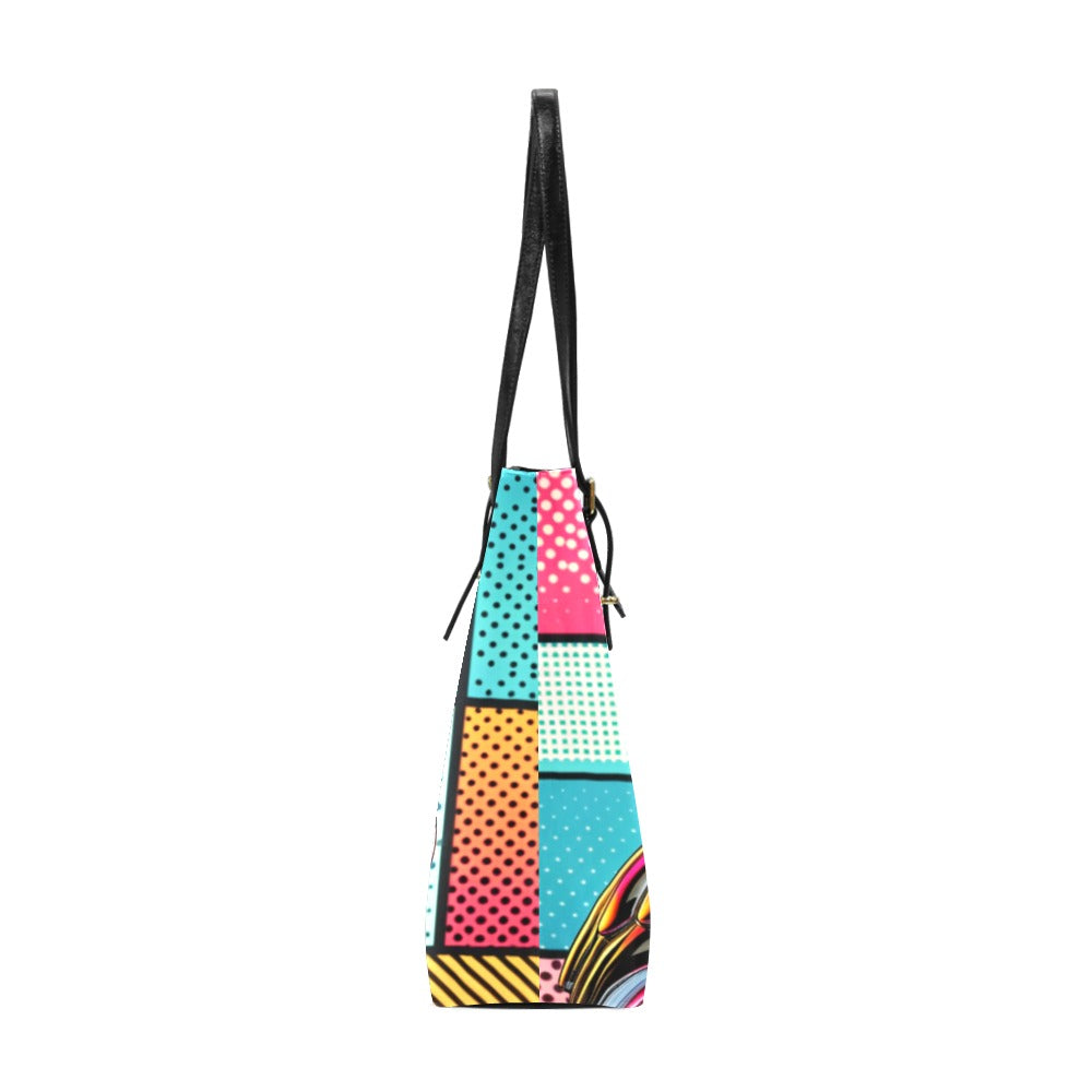 Chrome Pop Art Flamingo Handbag