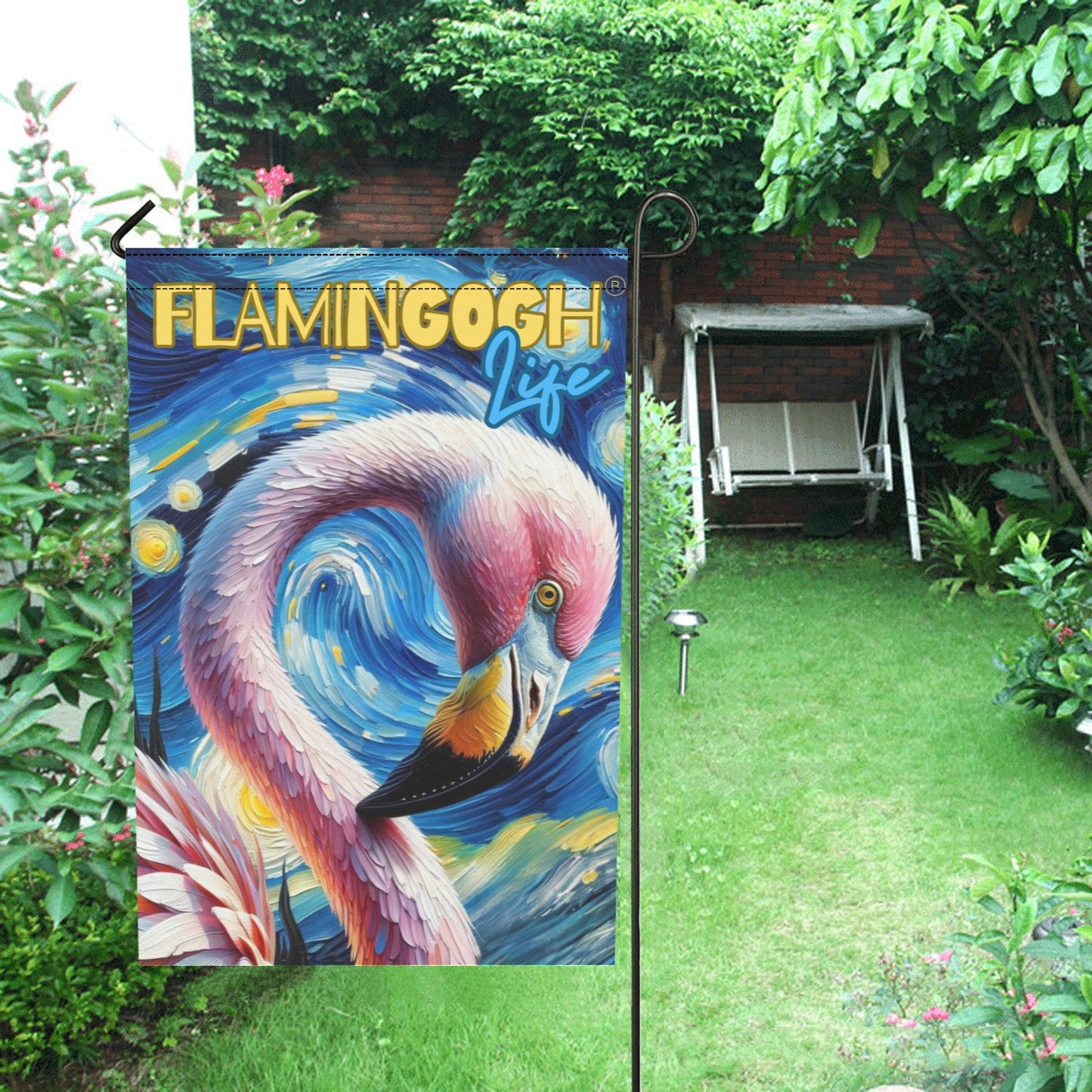 Flamingo Life® FlaminGOGH Life Garden Flag