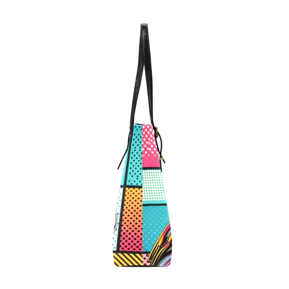 Chrome Pop Art Flamingo Handbag