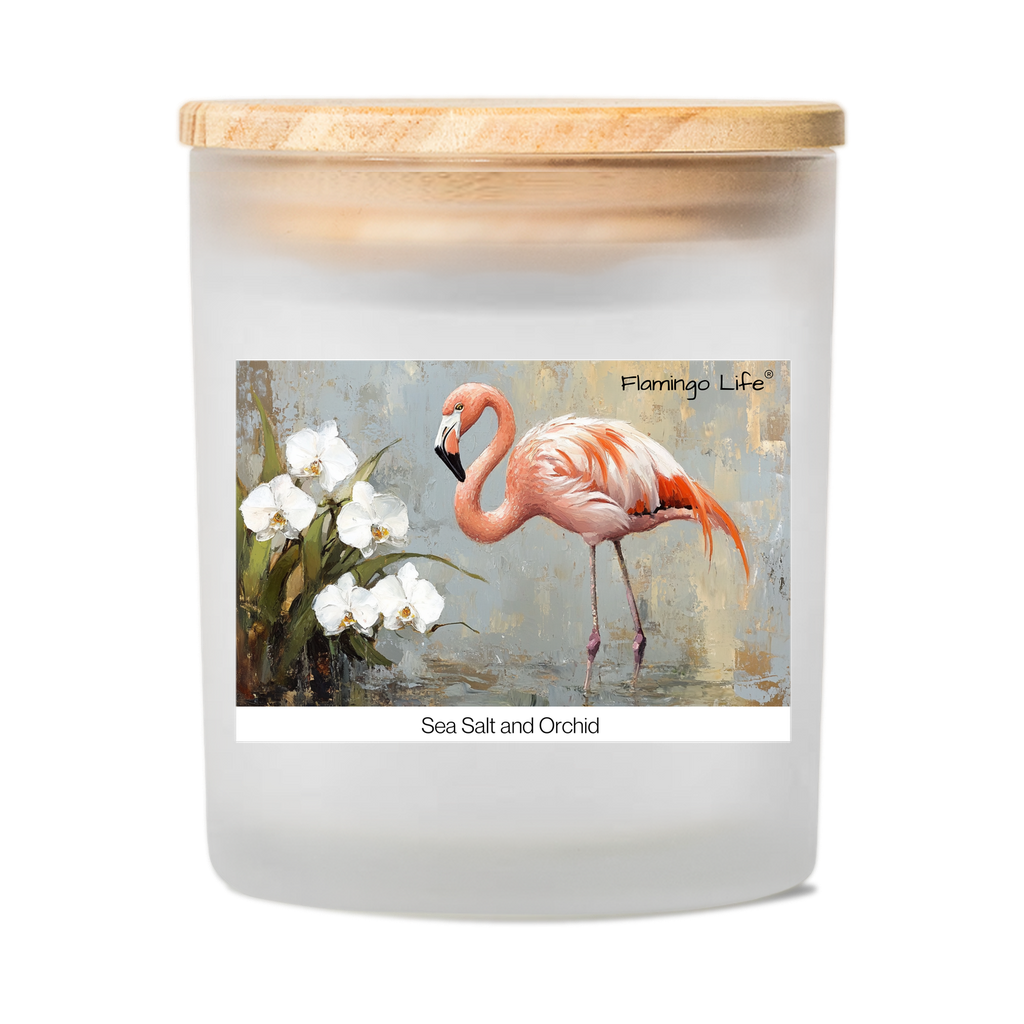 Flamingo Life® Sea Salt and Orchid Scented Candle