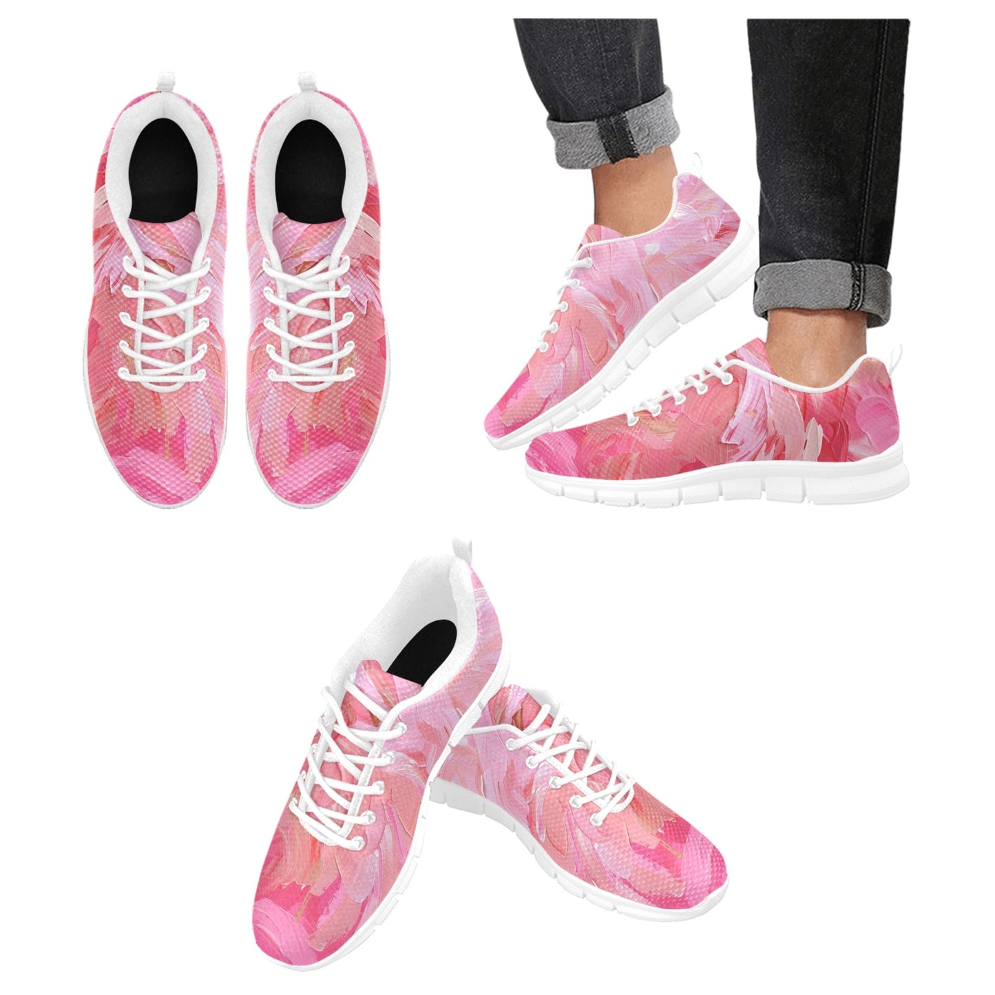 Flamingo Life® Flamingo Art Design Womens Breathable Sneakers