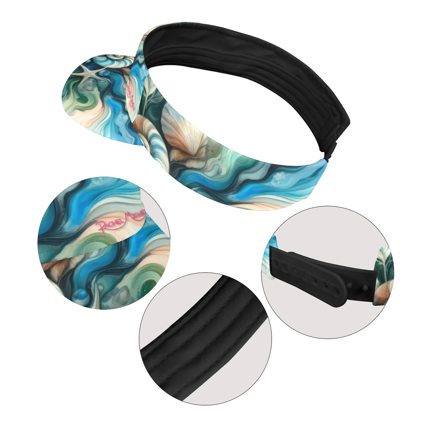 Rachel Michelle Ocean Abstract Sun Visor