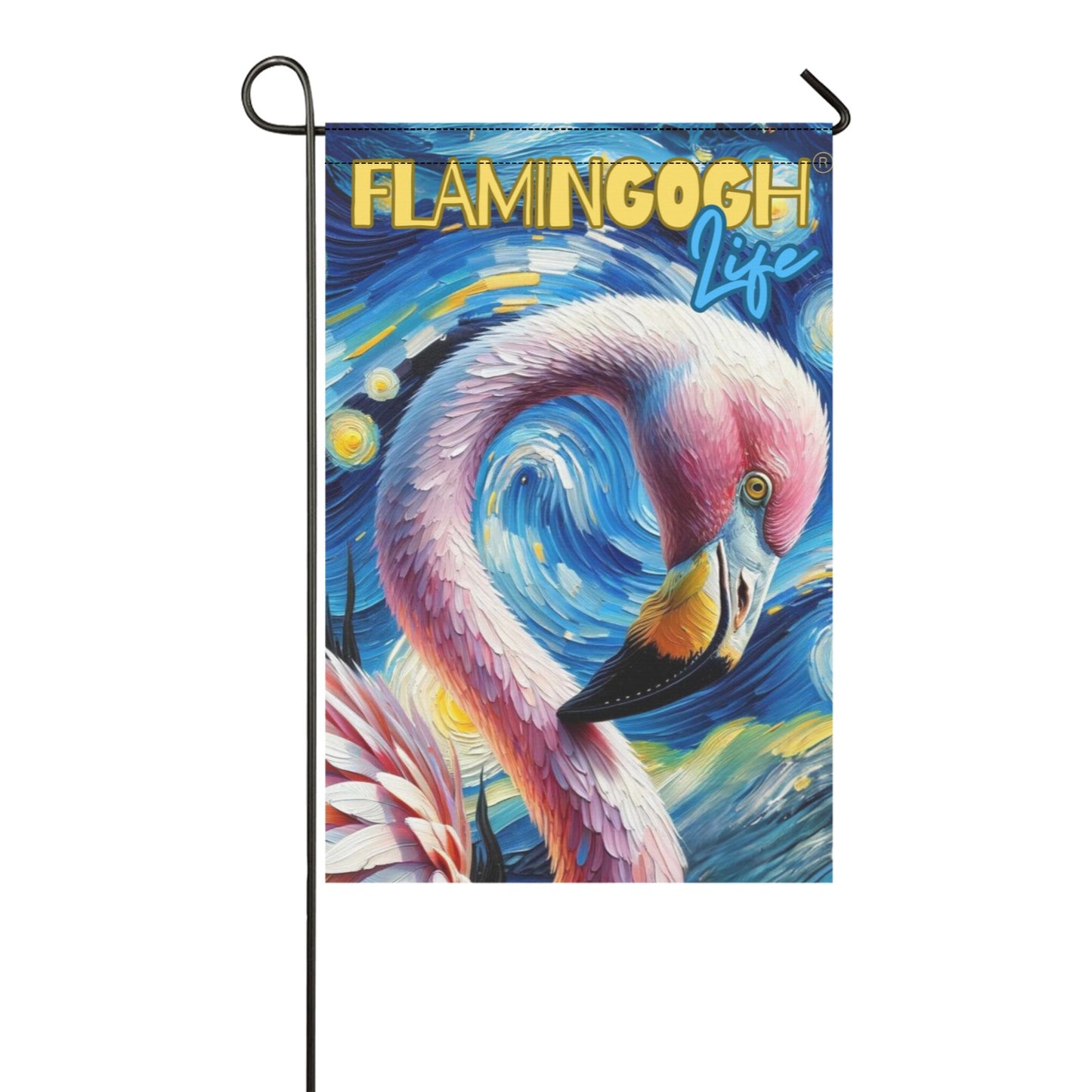 Flamingo Life® FlaminGOGH Life Garden Flag