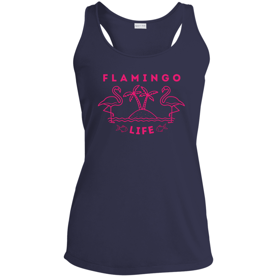 Flamingo Life® Ladies' Performance Racerback Tank