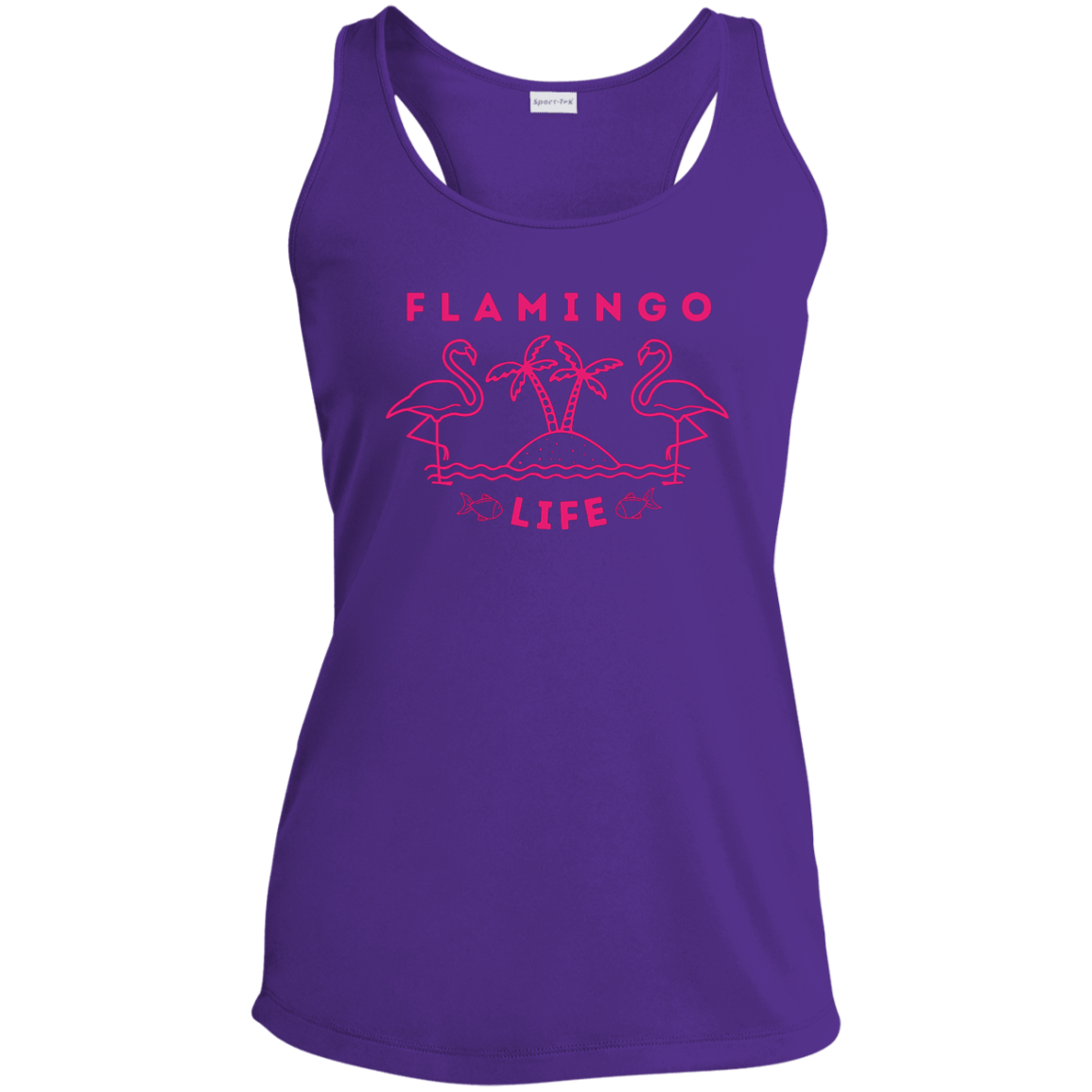 Flamingo Life® Ladies' Performance Racerback Tank