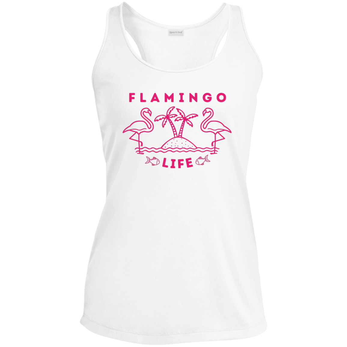 Flamingo Life® Ladies' Performance Racerback Tank