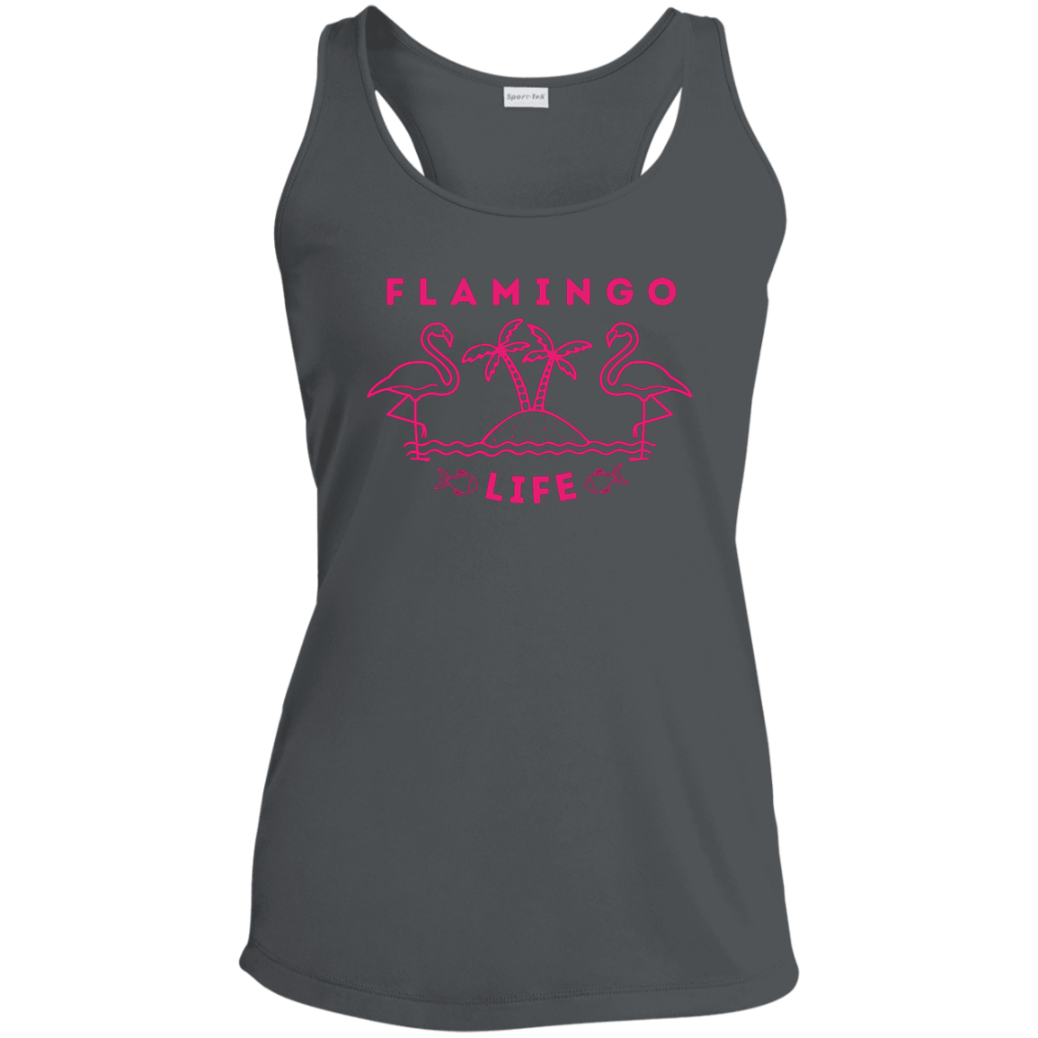 Flamingo Life® Ladies' Performance Racerback Tank