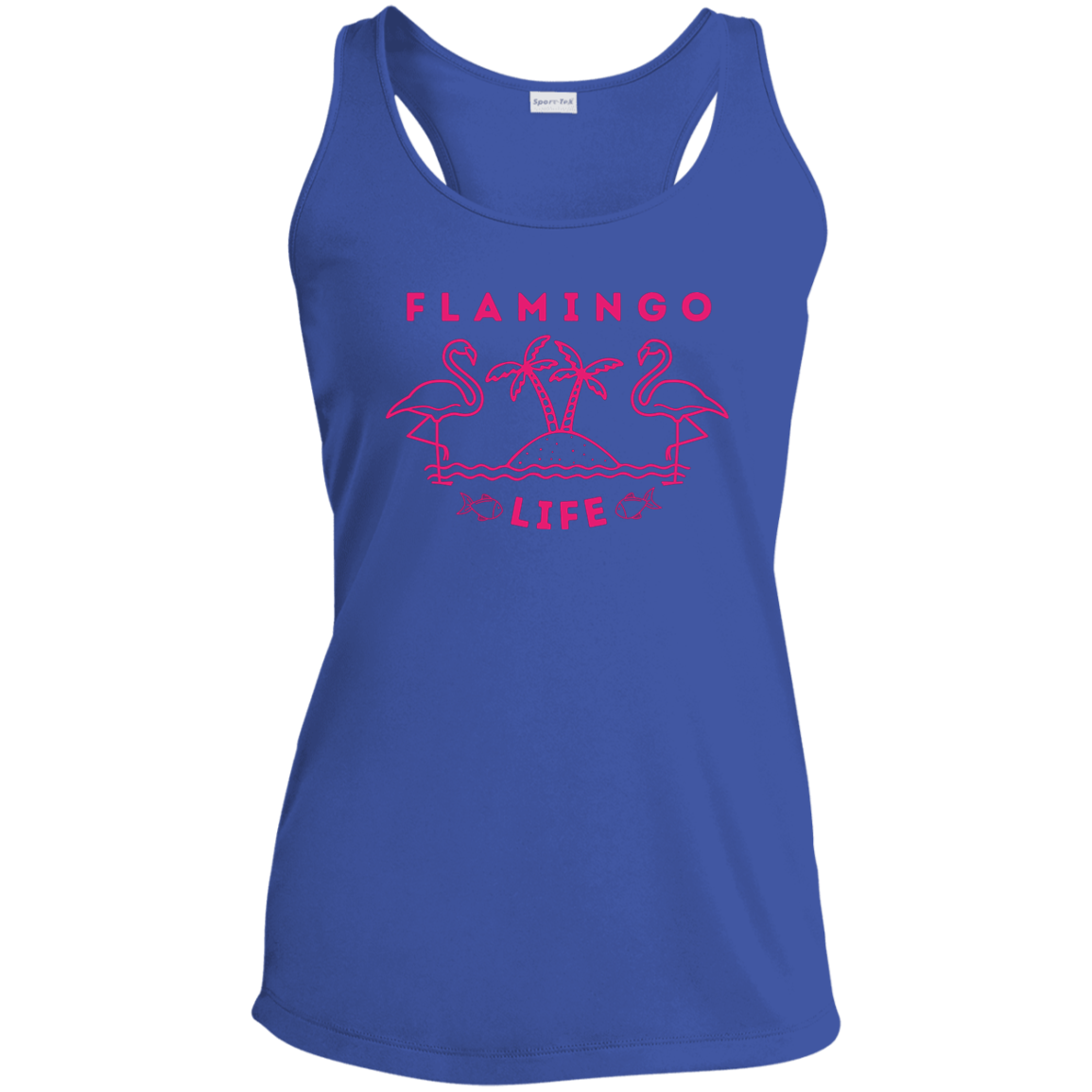 Flamingo Life® Ladies' Performance Racerback Tank