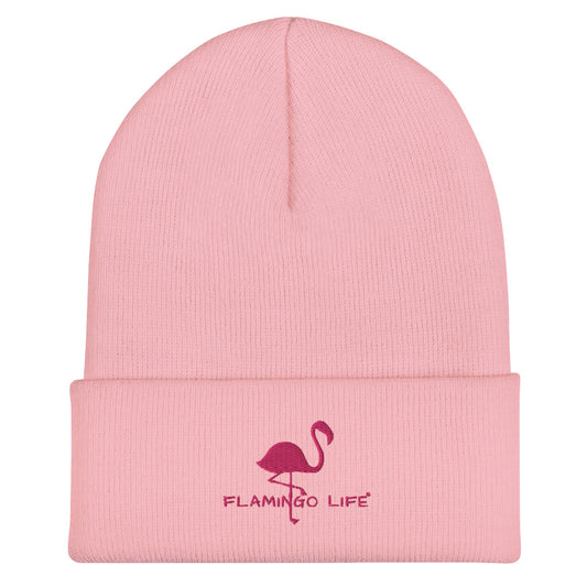 Flamingo Life Cuffed Beanie