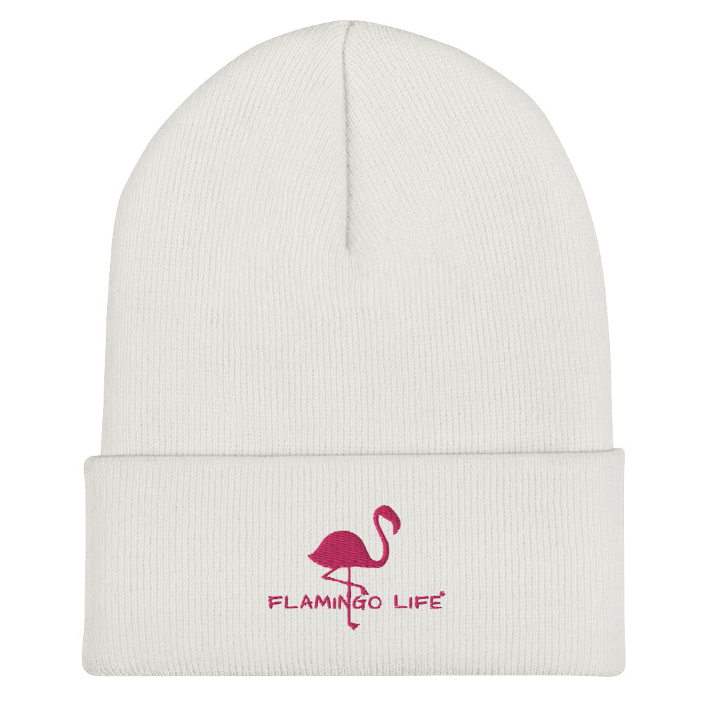 Flamingo Life Cuffed Beanie