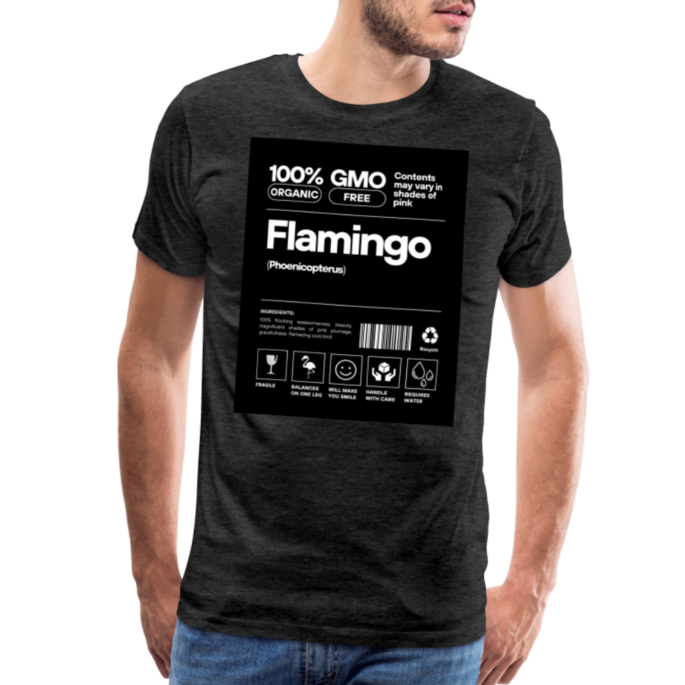 Flamingo Facts Men's T-Shirt - charcoal grey