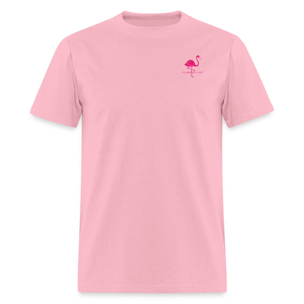 Skater Boy Flamingo Unisex T-Shirt - Sizes up to 6XL - pink