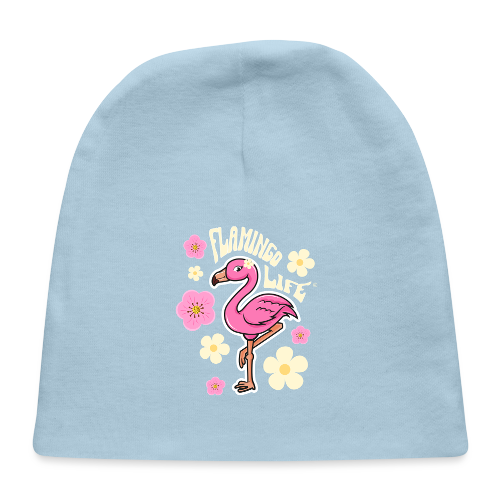 Flamingo Life Rabbit Skin Baby Cap - light blue