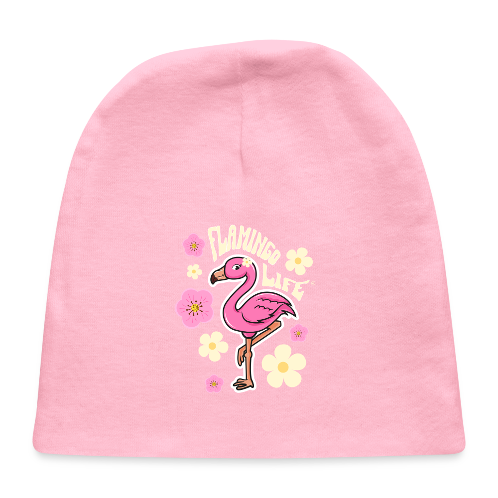 Flamingo Life Rabbit Skin Baby Cap - light pink