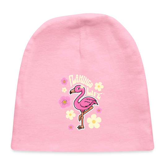 Flamingo Life Rabbit Skin Baby Cap - light pink