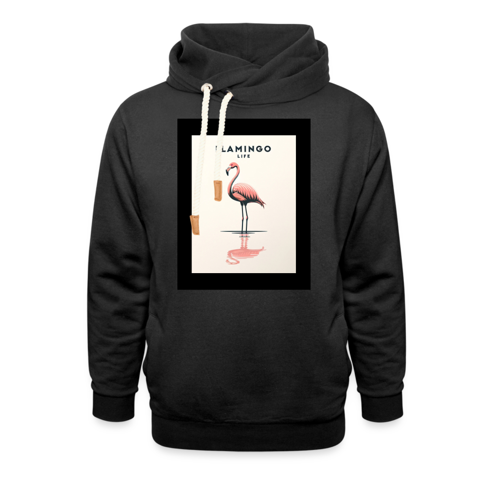 Flamingo Life® Shawl Collar Hoodie - black