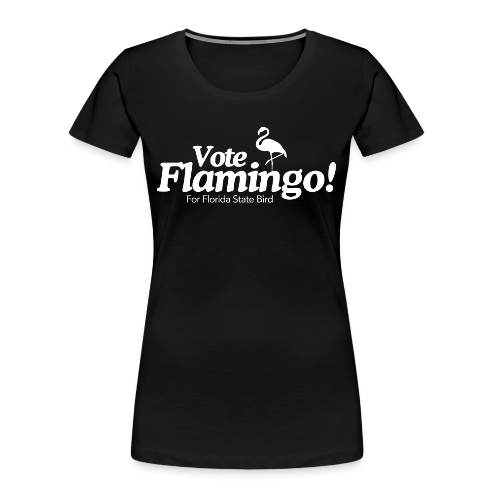 Vote Flamingo Women’s Premium Organic T-Shirt - black