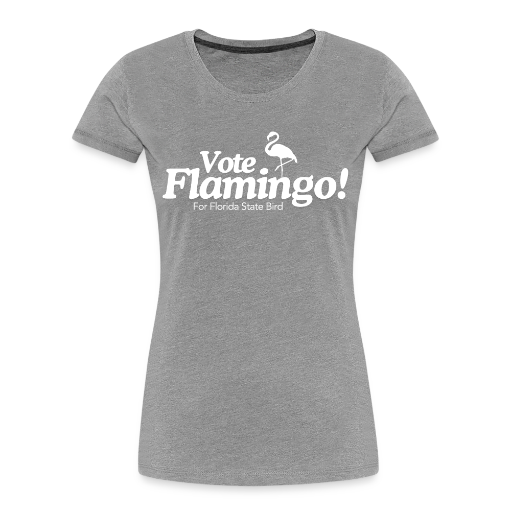 Vote Flamingo Women’s Premium Organic T-Shirt - heather gray