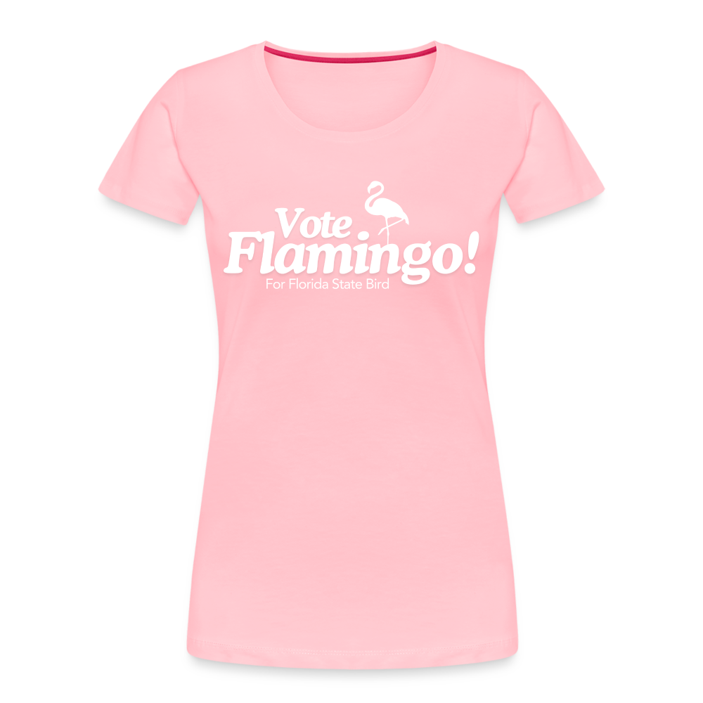 Vote Flamingo Women’s Premium Organic T-Shirt - pink