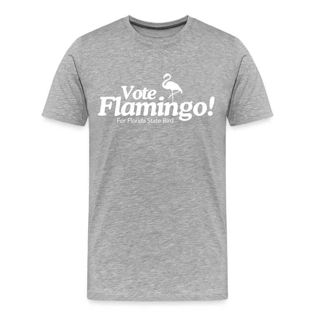 Vote Flamingo Men’s Premium Organic T-Shirt - heather gray