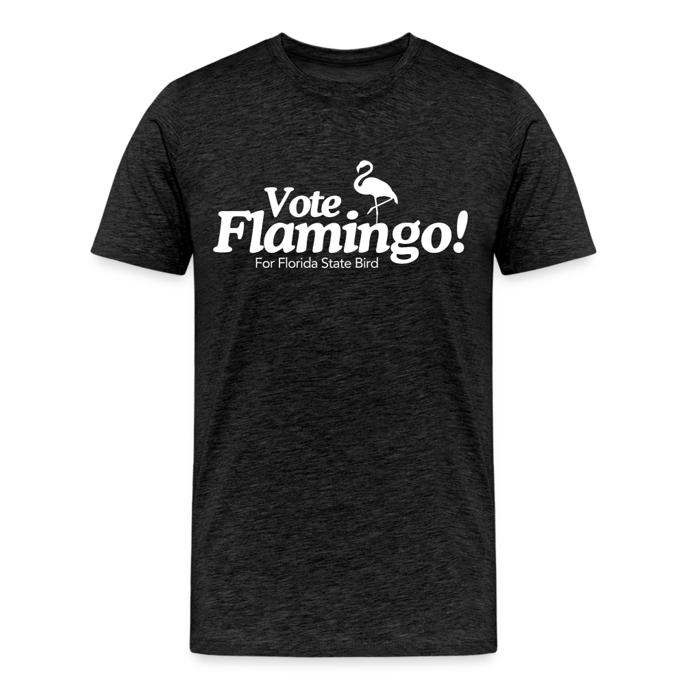 Vote Flamingo Men’s Premium Organic T-Shirt - charcoal grey