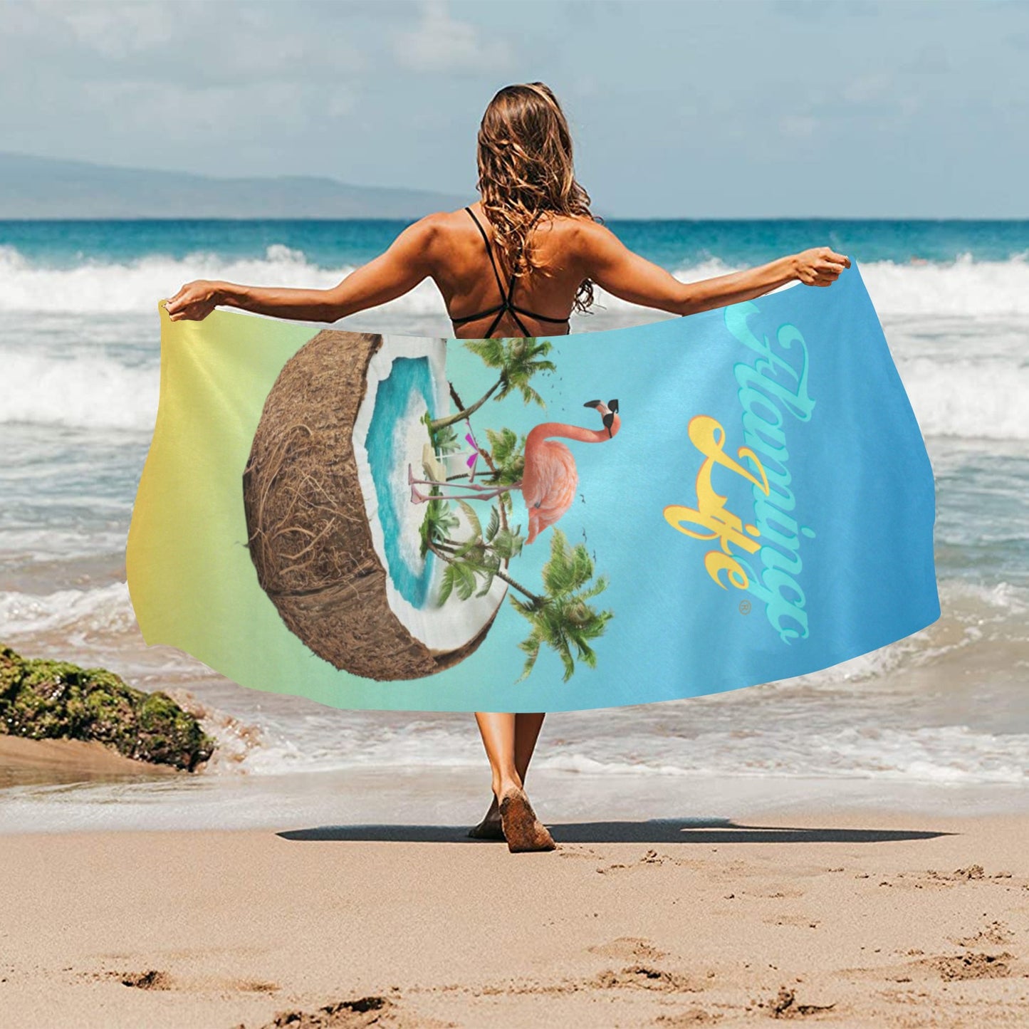 Flamingo Life® in a Coconut Beach Towel