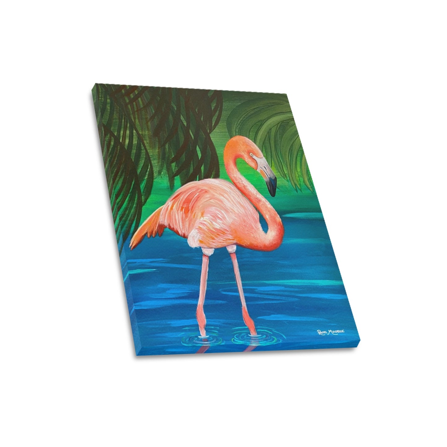 Tropical Flamingo Canvas Print