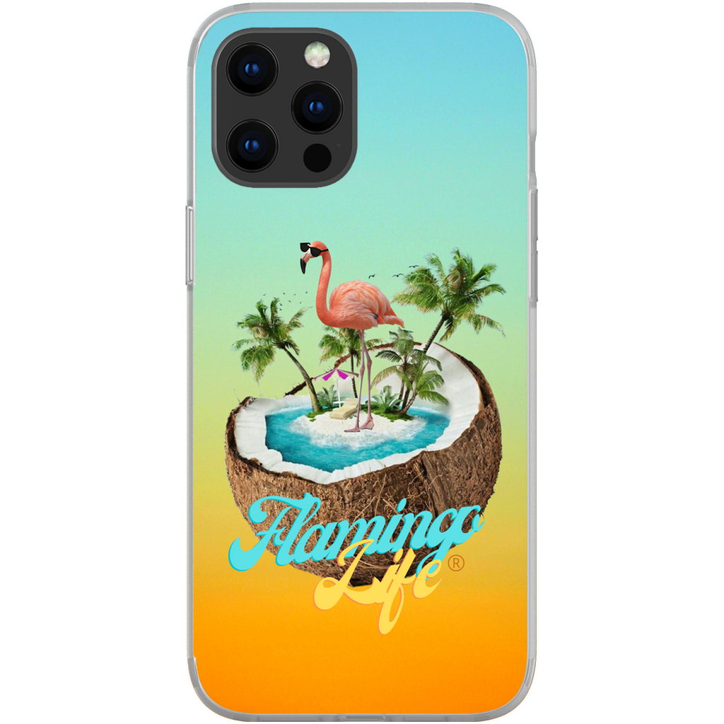 Flamingo Life® in a Coconut Flexi Phone Cases