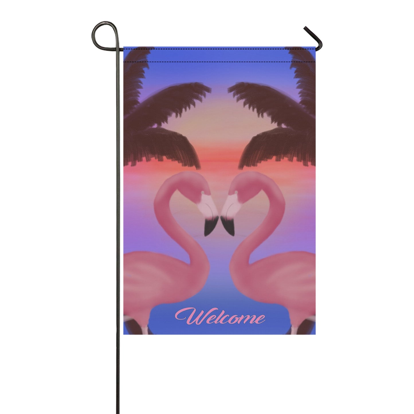 Flamingo Sunset Garden Flag