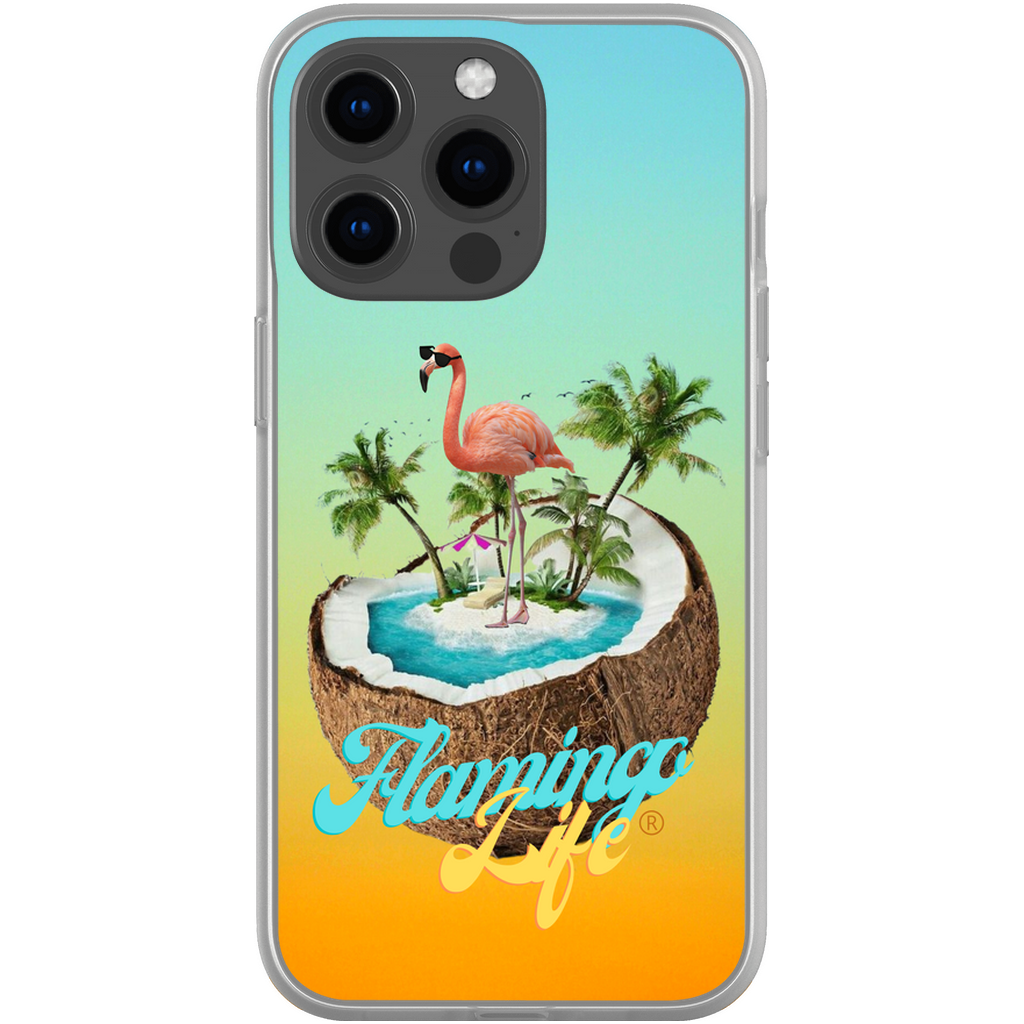 Flamingo Life® in a Coconut Flexi Phone Cases