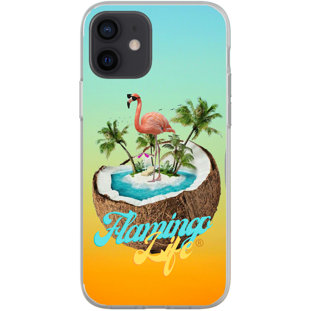 Flamingo Life® in a Coconut Flexi Phone Cases