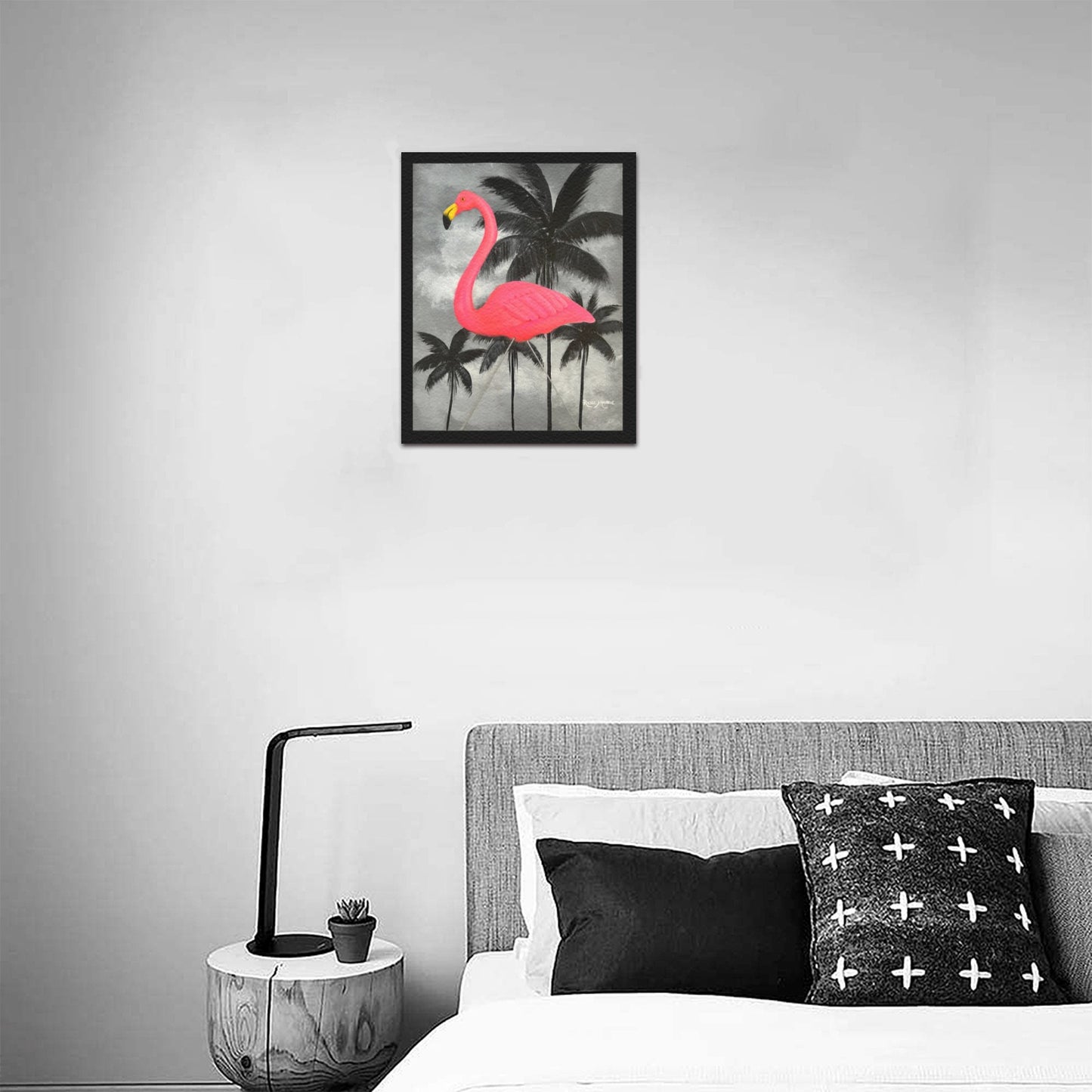 Pinky the Plastic Flamingo Canvas Print 8x10