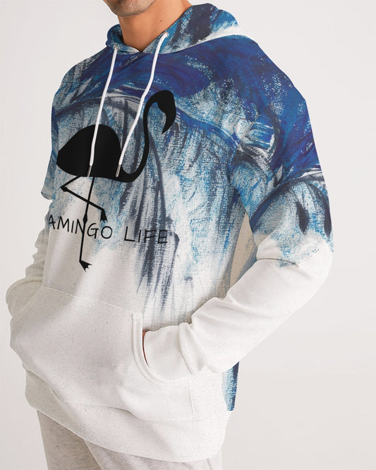 Flamingo Life® Blue Palm Tree Men's Hoodie