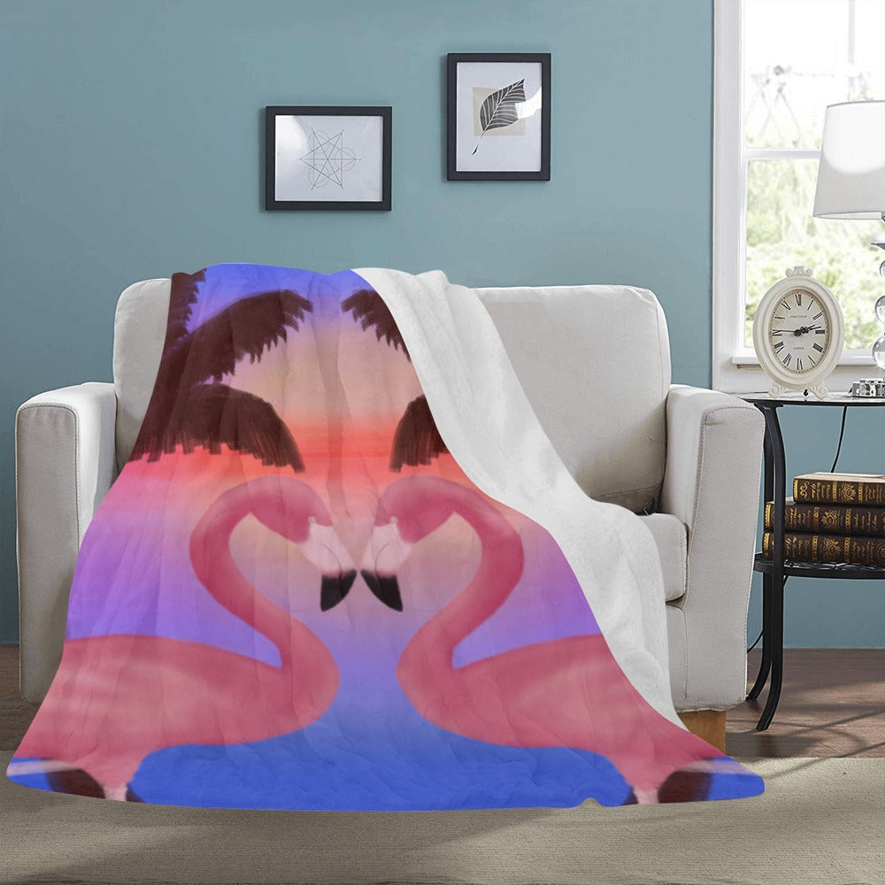 Flamingo Life® Ultra-Soft Micro Fleece Blanket 60" x 80"(Made In USA)