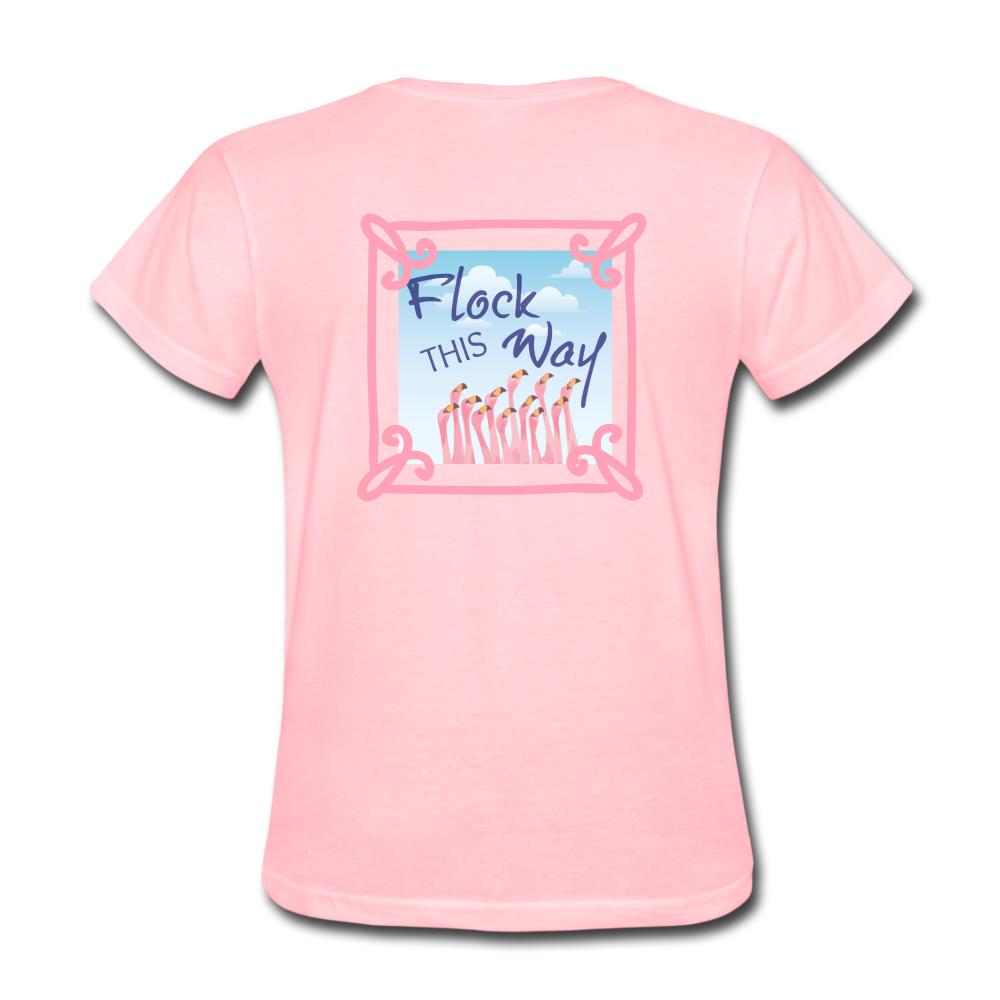 Flock This Way Flamingo Womens T-shirt - The Flamingo Shop