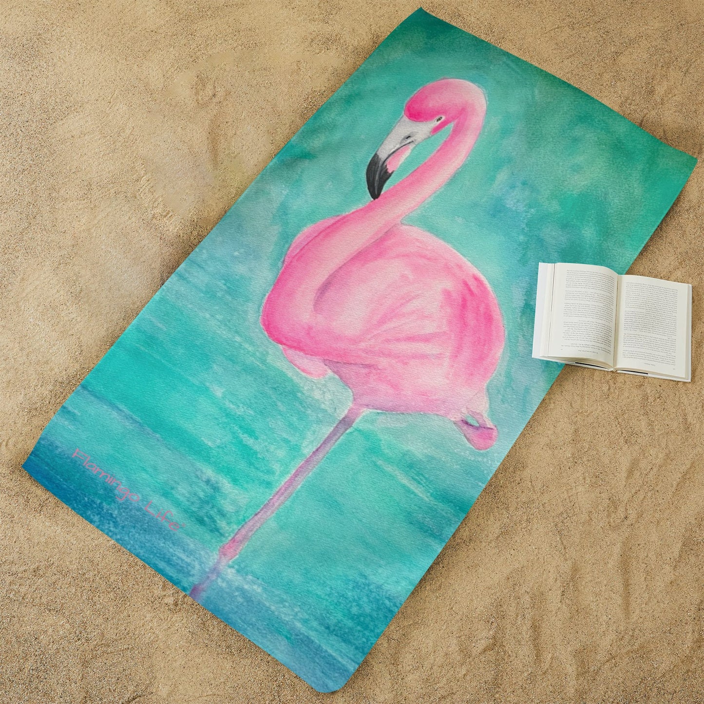 Flamingo Life® Beach Towel