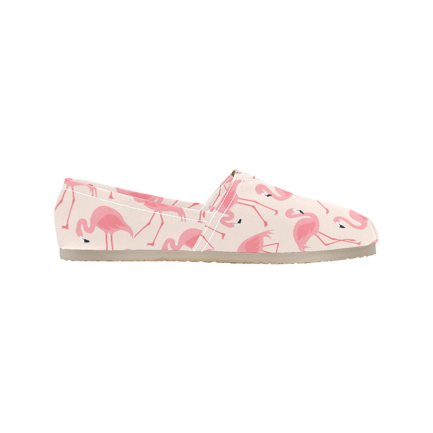 Flamingo Pattern Canvas Slip-On Shoes