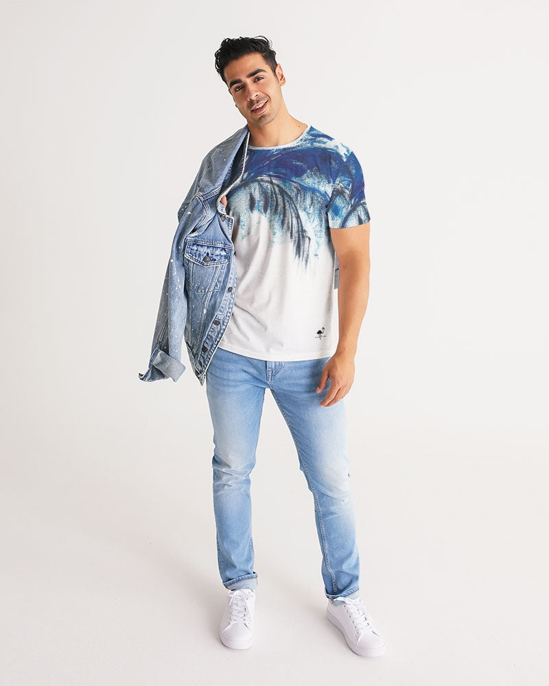 Flamingo Life® Blue Palm Tree Men's Tee