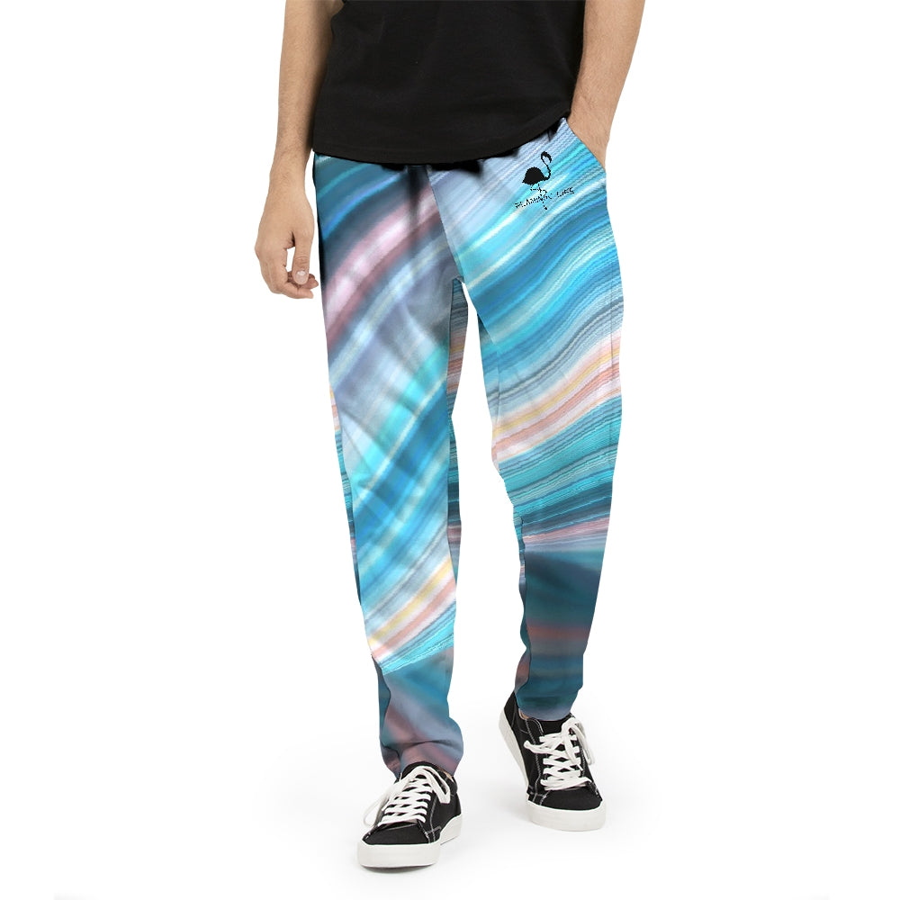 Flamingo Life Rainbow Swirl   Men's Joggers - The Flamingo Shop