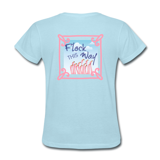 Flock This Way Flamingo Womens T-shirt - The Flamingo Shop