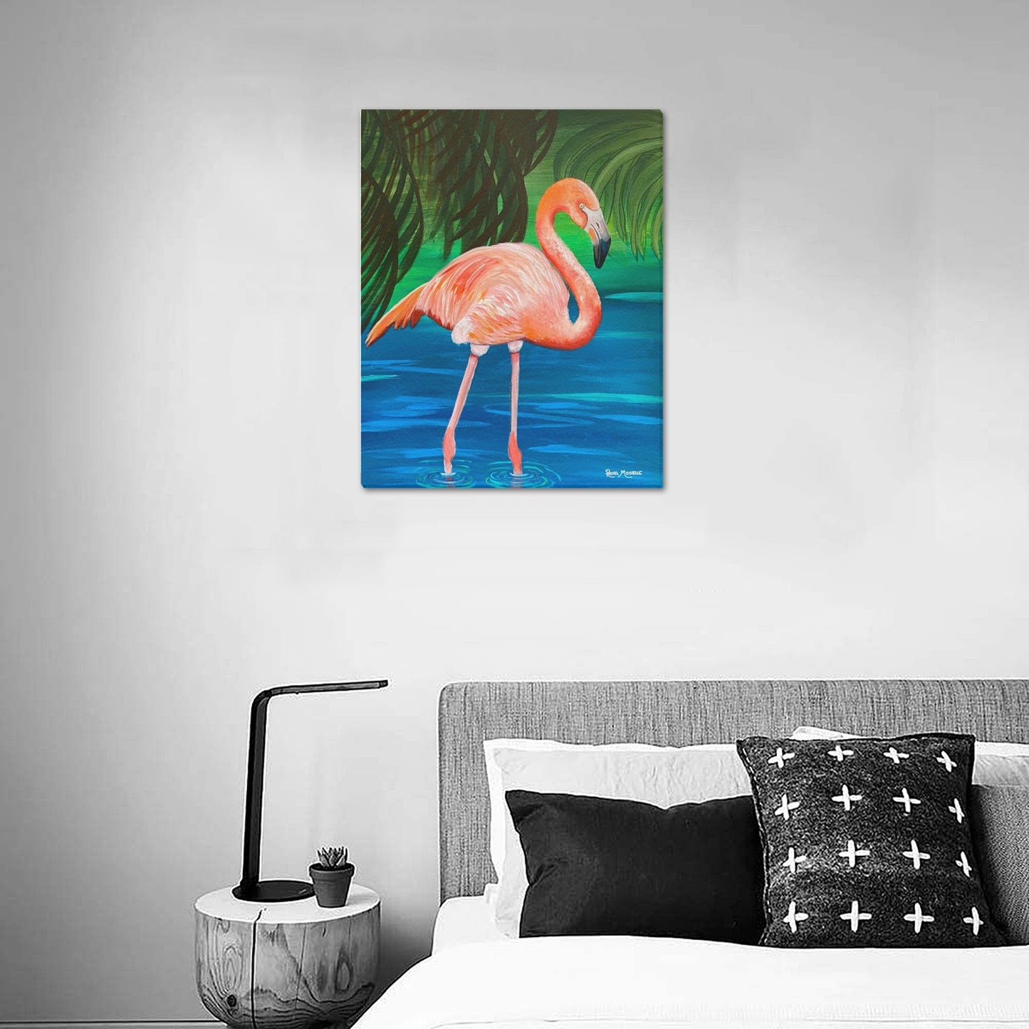 Tropical Flamingo Canvas Print