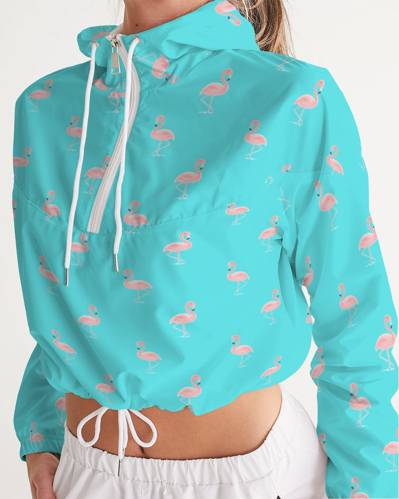 Blue Flamingo Women's Cropped Windbreaker