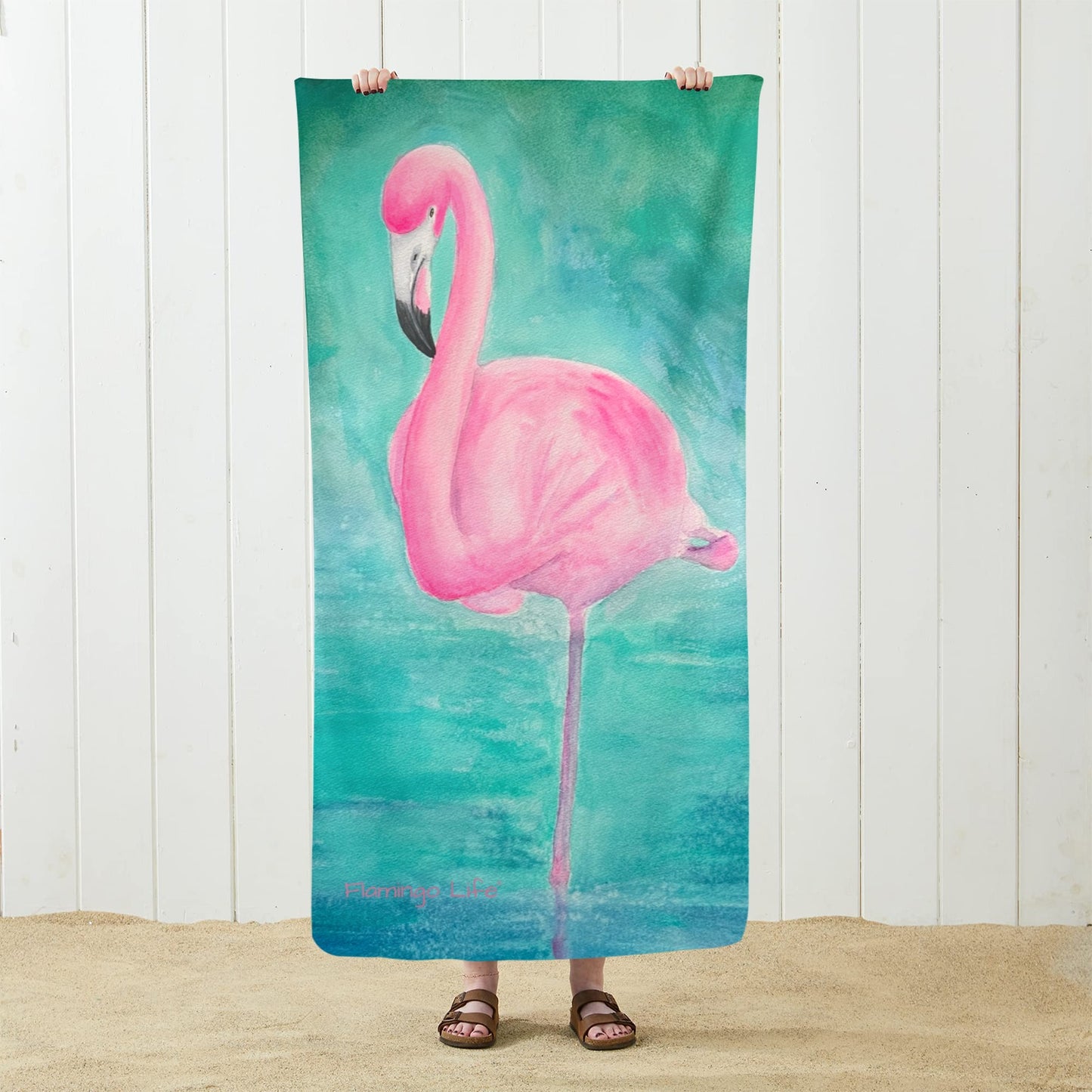 Flamingo Life® Beach Towel