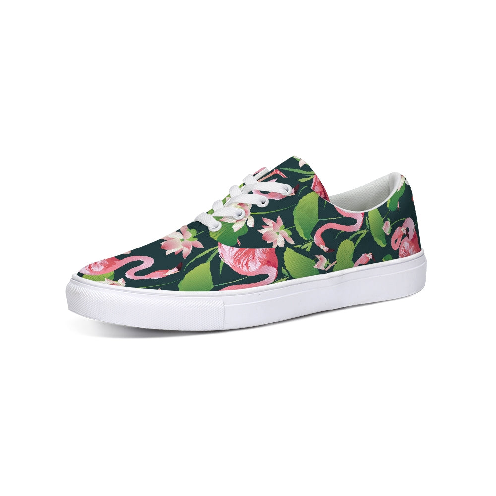 Pretty Flamingos Lace Up Canvas Shoes - The Flamingo Shop