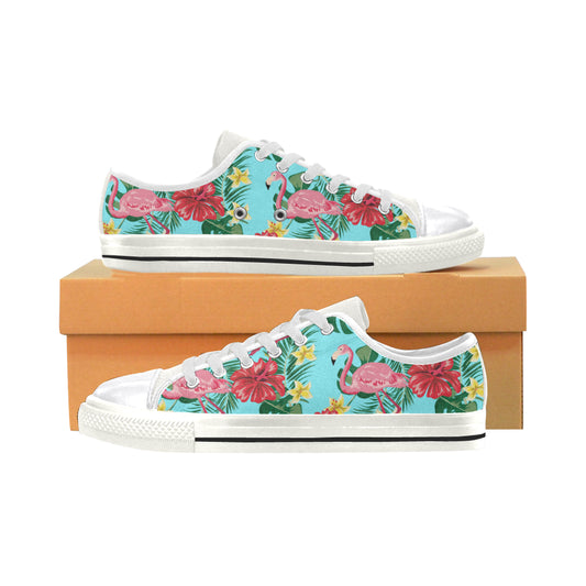 Tropical Blue Flamingo Womens Sneakers (Large Sizes) - The Flamingo Shop